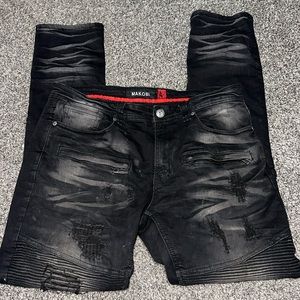Makobi Black slim fit jeans 34x32
